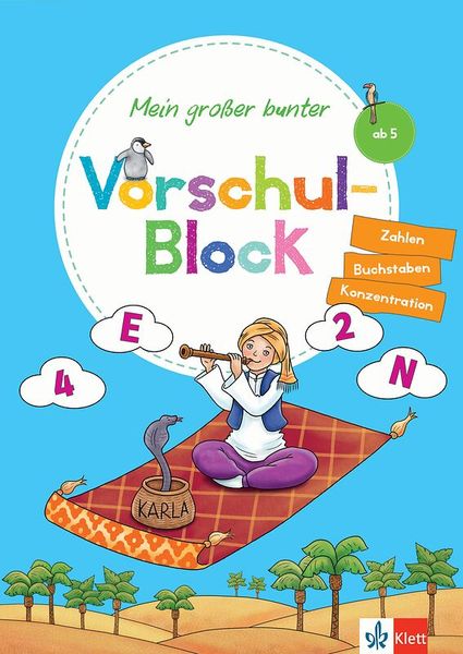 Vorschul-Block, Lernblock, Kartenblock, Buchstaben, Konzentration