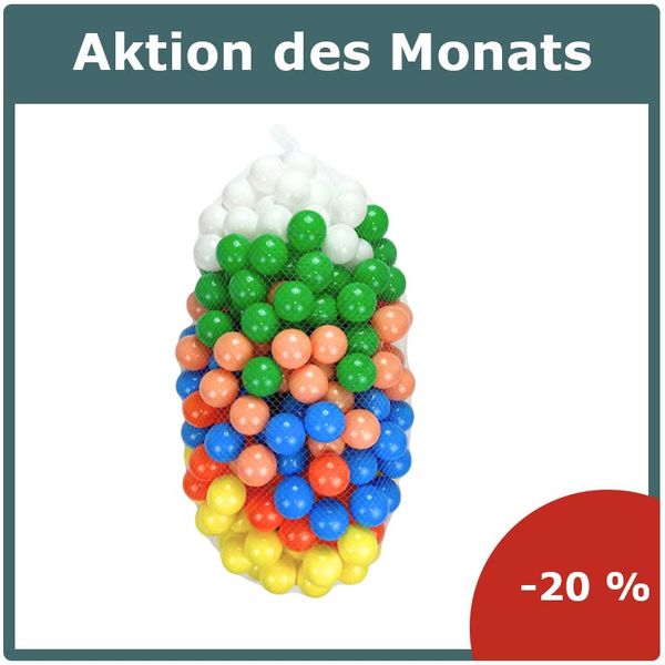KITAEINKAUF Bällebad-Bälle, im Netz verpackt, Größe, Farbe und Set-Größe wählbar
