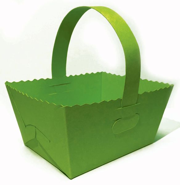 Geschenkkörbchen aus Fotokarton, 10 Stück, farbig sortiert Geschenkkörbchen aus Fotokarton, 10 Stück, farbig sortiert