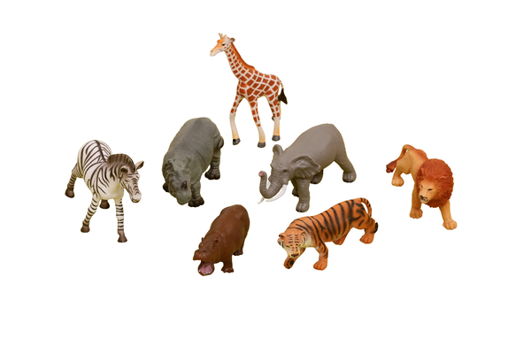Wildtiere, 7 Tierfiguren, ca. 10-13 cm, ab 3 Jahre  Wildtiere, 7 Tierfiguren, ca. 10-13 cm, ab 3 Jahre