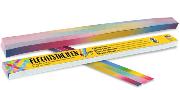 Regenbogen-Flechtstreifen, 200 Stück Regenbogen-Flechtstreifen, 200 Stück