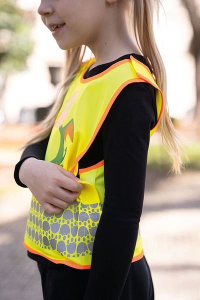 Warnweste Kinder Tiermotive mit Klettverschluss, versch. Größen, 1 Stk. Warnweste Kinder Tiermotive mit Klettverschluss, versch. Größen, 1 Stk.