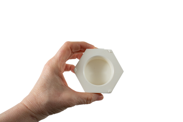 ELVIRAS Tempera-Palette hexagonal für 44 mm Blöcke, 12 Stück