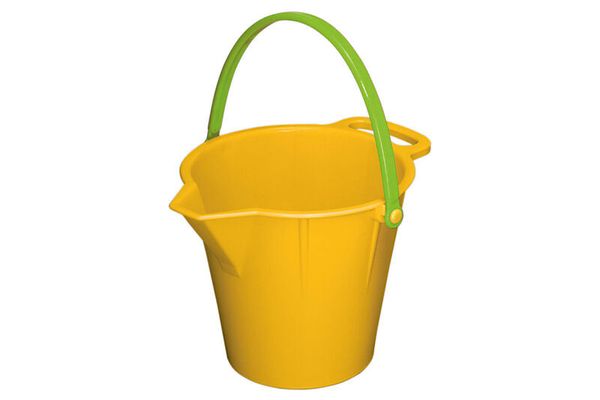 Bunte Eimer mit Tülle, 16,5 cm hoch, 4 Stück