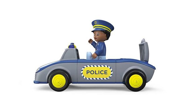 Spielzeugauto, Polizei, Fahrerfigur, Gelbe Räder, Spielset
