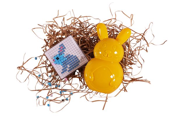 ostern, bunny, gelb, spielzeug, kettchen