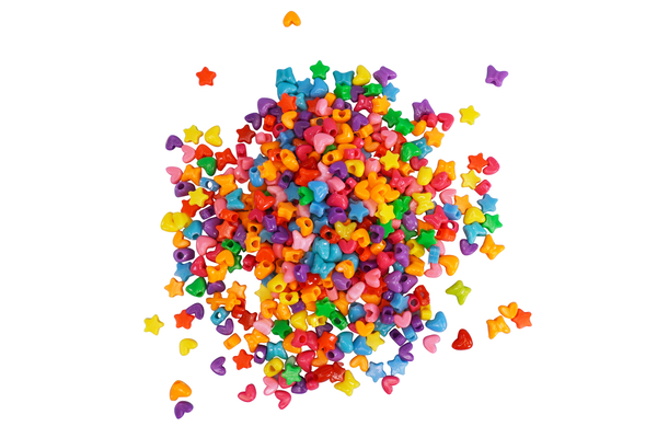 Kunststoffperlen, versch. Formen, 400 gr Kunststoffperlen, versch. Formen, 400 gr