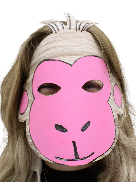 Pappmasken mit Tiermotiv, 96 Stück