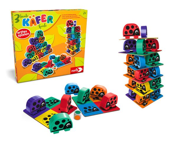 3 bunte Käferspiele, ab 2 Spieler, ab 3 Jahre 3 bunte Käferspiele, ab 2 Spieler, ab 3 Jahre