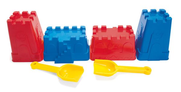 DANTOY Sandburgenformen mit 2 Sandschaufeln DANTOY Sandburgenformen mit 2 Sandschaufeln