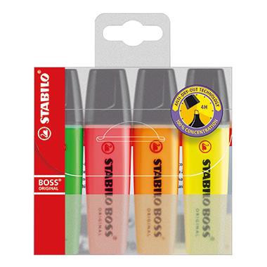 STABILO Textmarker, 2-5 mm Breite, 4 Farben STABILO Textmarker, 2-5 mm Breite, 4 Farben