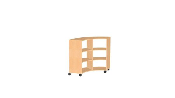Medienregal, Holzcart, Eckregal, Bücherwagen, Rollregal