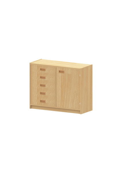Basic Plus Unterschrank 5 Schubladen links, Tür rechts, B: 102 cm
