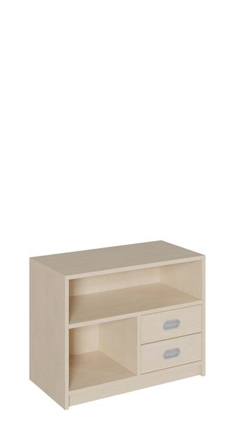 Küchenschrank, Regal, Holzlaminatschrank, 2 Schubladen, Offenes Fach