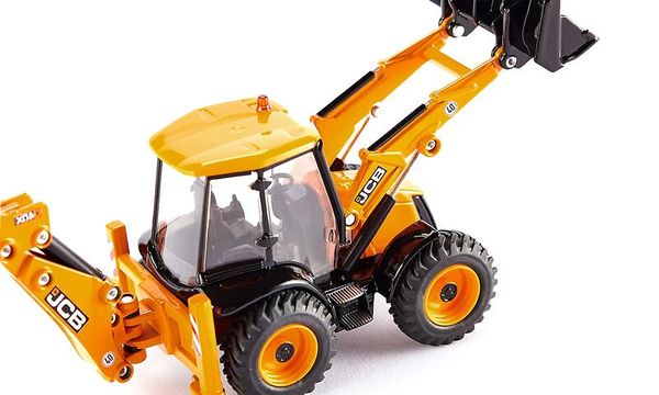 Baumaschine, Gabelstapler, Schaufelbagger, Modellauto, Gelb-orangen