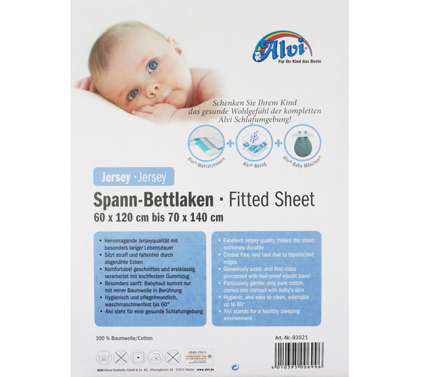 ALVI Spannbetttuch, Jersey, weiß, 70 x 140 cm ALVI Spannbetttuch, Jersey, weiß, 70 x 140 cm