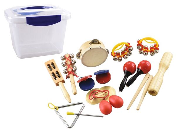 Kinder-Trommelset, Musikinstrumenten-Set, Perkussion, Trommeln, Koffer-Set