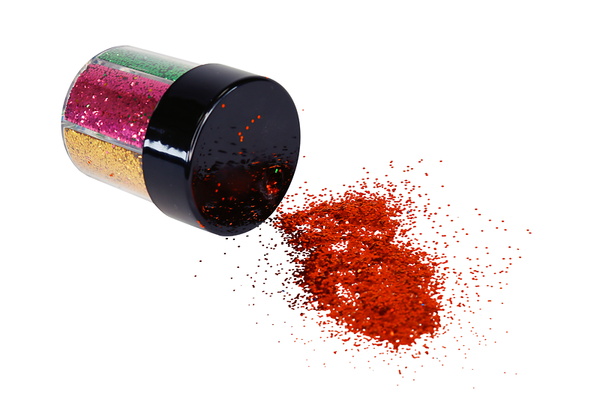 Glitzer, Glitterpulver, Roter Glitter, Kunstfarbe, Glitzerstaub