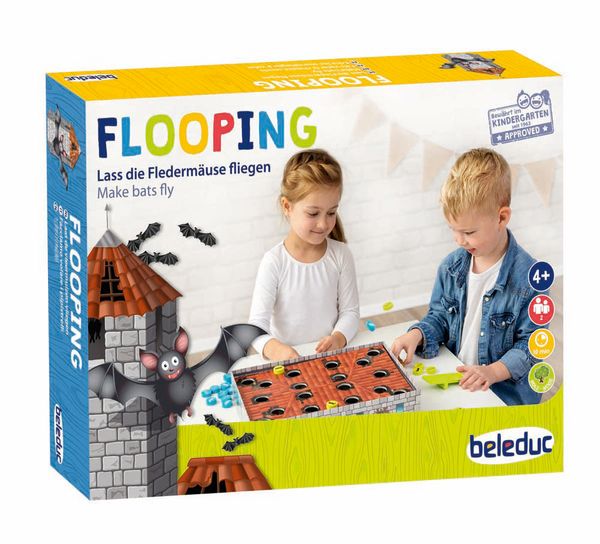 Brettspiel Flooping, 2 Spieler, ab 4 Jahre, Spieldauer 10 Minuten Brettspiel Flooping, 2 Spieler, ab 4 Jahre, Spieldauer 10 Minuten