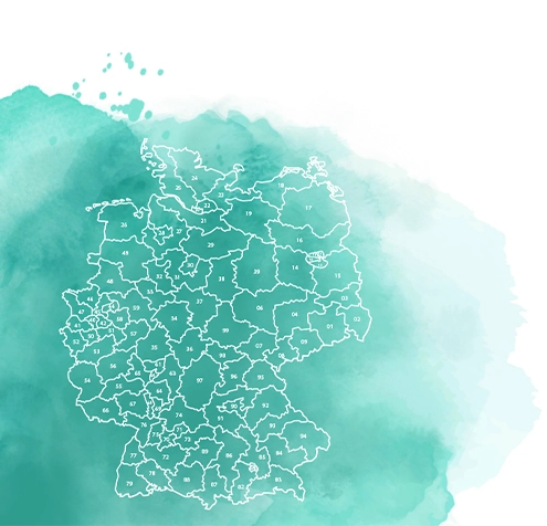 Darstellung einer Deutschlandkarte