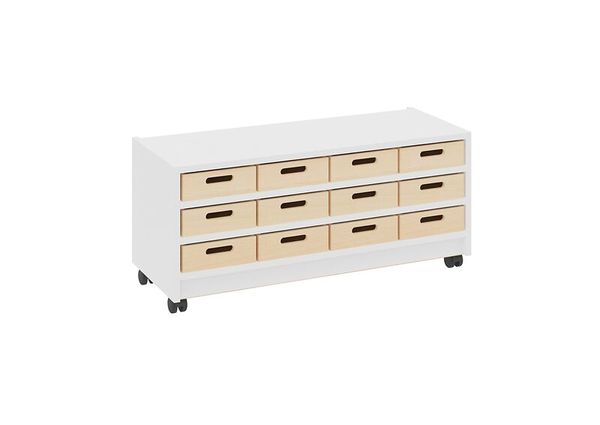 Materialschrank mit kleinen Kästen ohne Sichtfenster, Varianten wählbar