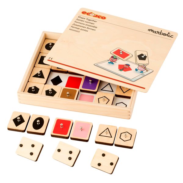 Holzdomino-Steine, Holz-Dedektableset, Holz-Puzzle-Spiel, Aufbewahrungsbox, bunte Holzplättchen