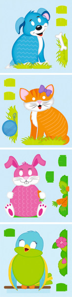 dog, blau, Cartoon, Plüschtier, Mustert