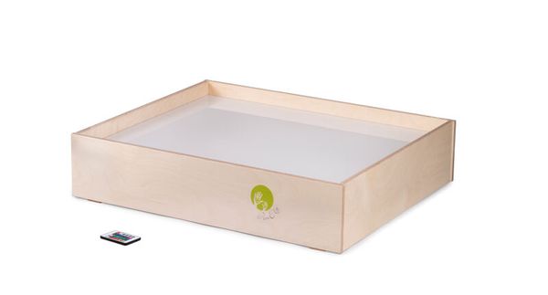 Box, Tablett, Holz, Fernbedienung, Abdeckung