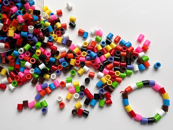 XL-Bügelperlen, 10 Farben, ca. 900 Stück