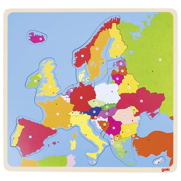Europa Karte, Puzzle, Holzpuzzle, Kinder puzzle, farbiges kartenspiel