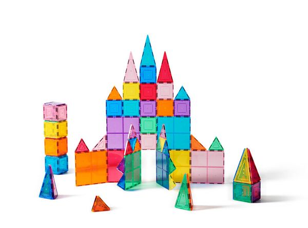 Magnetische Spielplatten Regenbogen 100-teiliges Set