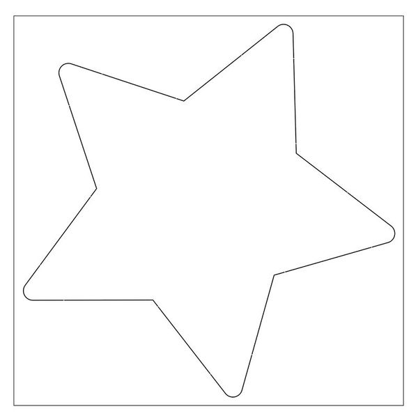 Blanko-Motive Stern, 20 Stück, 22,5 x 21 cm