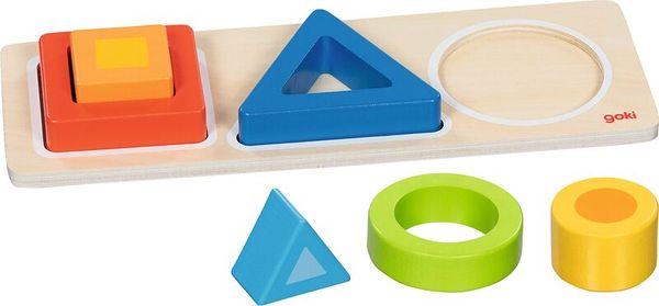 Sortierplatte, Kästenformen, Holzspielzeug, Formenstapel, Sortierkasten