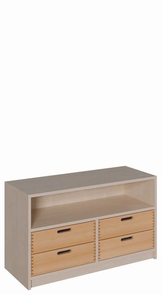 Sideboard, Schrank, Schubladen, Holz, offenes Regal
