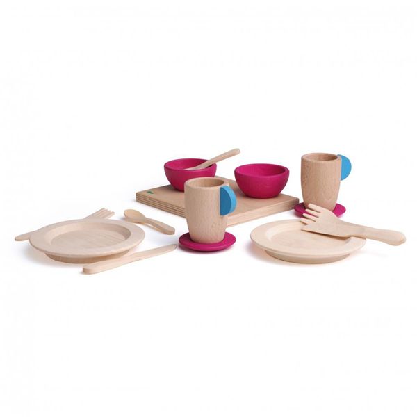 ERZI Geschirrset aus Holz, 15 Teile ERZI Geschirrset aus Holz, 15 Teile