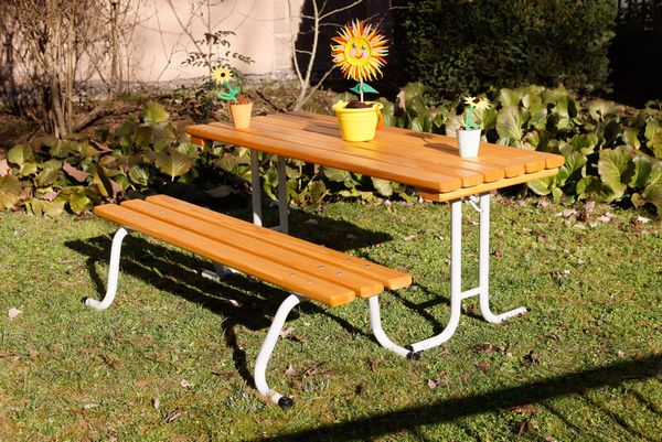 Kinder-Hockerbank, Holz 130 cm