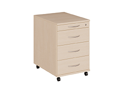 rollcontainer, mobile pedestal, drawer unit, wooden cabinet, casters