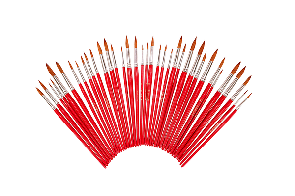 Kunsthaarpinsel Set, rund, 36 Pinsel  Kunsthaarpinsel Set, rund, 36 Pinsel