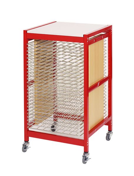 mobiler Regal, Aufbewahrungwagens, Metallregal, Holzplatten, rollenwagen