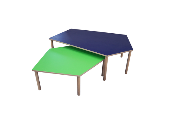 kid table, wood legs, colored top, table set, low height