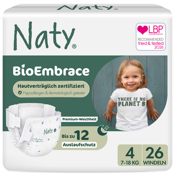 NATY Windeln, Größe 4 (7-18 Kg), 26 Stück