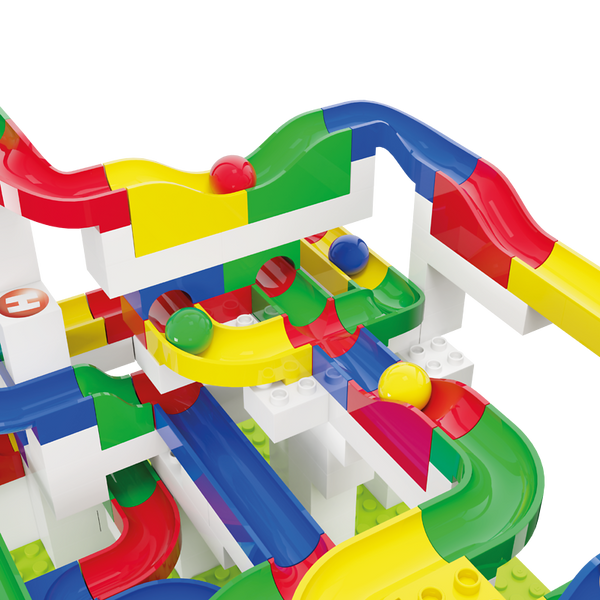 HUBELINO Kita-Kugelbahn Baukasten-Set, 352-teilig