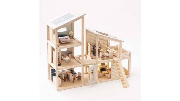 BETZOLD Puppenhaus, 3-stöckig, möbliert