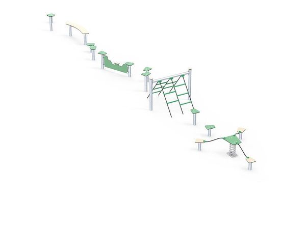 Hindernisparcours, gerade