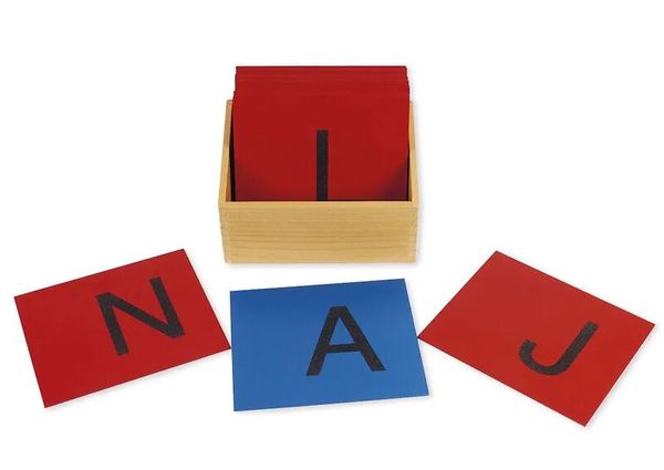 Sandpapier Großbuchstaben, Montessori Premium