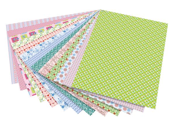 FOLIA Motivkarton Romantik, 50x70 cm, 13 Bogen