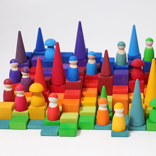 GRIMM´S Große Stufenzählstäbe, 100 Klötze + 1 Holzrahmen, ab 3 Jahre GRIMM´S Große Stufenzählstäbe, 100 Klötze + 1 Holzrahmen, ab 3 Jahre