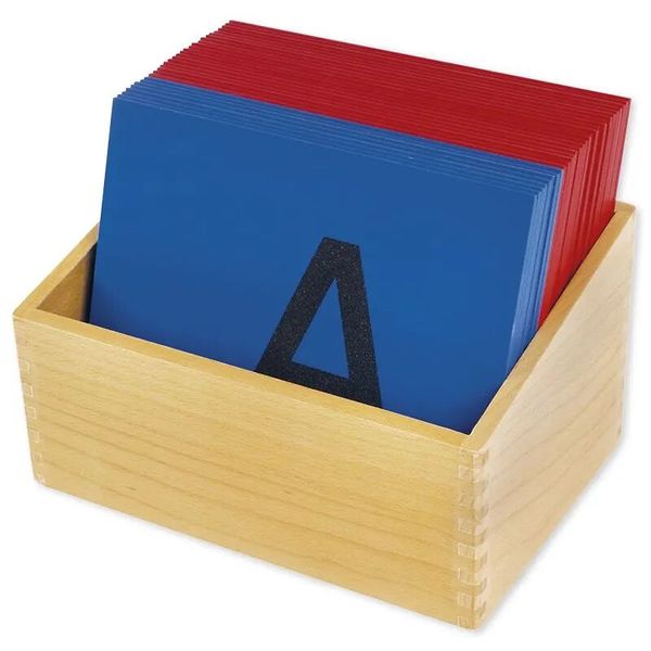 Sandpapier Großbuchstaben, Montessori Premium