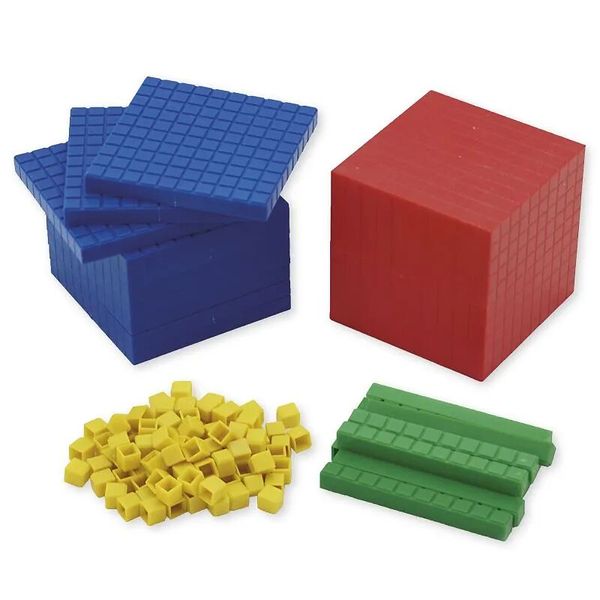 Systemblöcke Grundsortiment, Zahlenraum 1.000, 121-teiliges Set