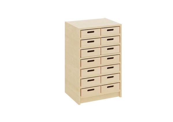 Materialschrank mit kleinen Kästen ohne Sichtfenster, Varianten wählbar